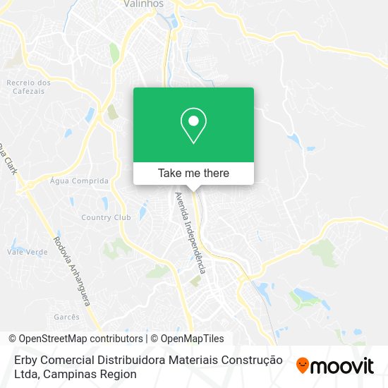 Erby Comercial Distribuidora Materiais Construção Ltda map