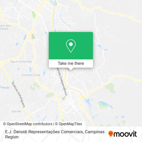E.J. Deroidi Representações Comerciais map