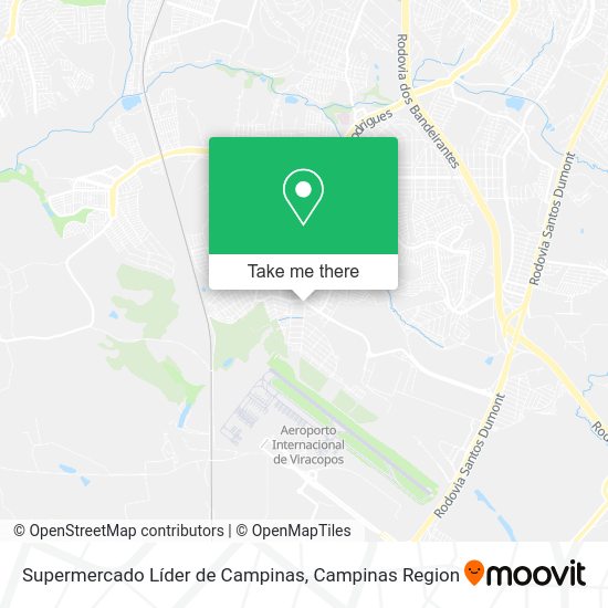 Supermercado Líder de Campinas map