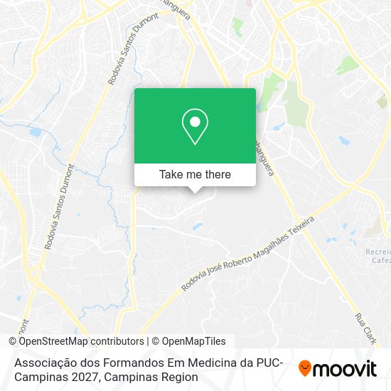 Associação dos Formandos Em Medicina da PUC-Campinas 2027 map
