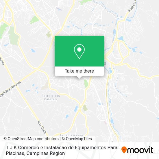 T J K Comércio e Instalacao de Equipamentos Para Piscinas map