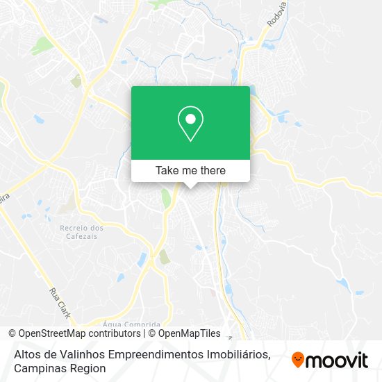 Altos de Valinhos Empreendimentos Imobiliários map