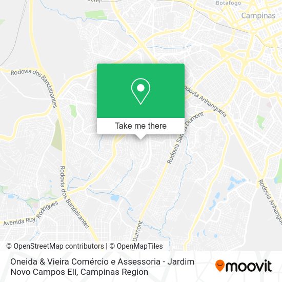 Oneida & Vieira Comércio e Assessoria - Jardim Novo Campos Elí map