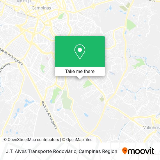J.T. Alves Transporte Rodoviário map