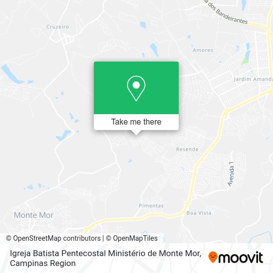 Igreja Batista Pentecostal Ministério de Monte Mor map