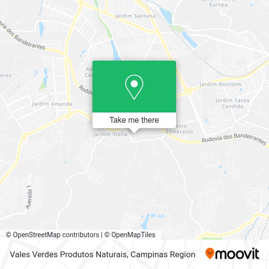 Vales Verdes Produtos Naturais map