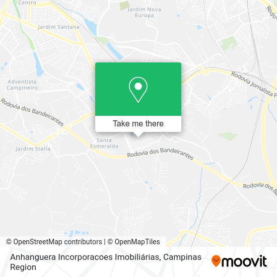 Anhanguera Incorporacoes Imobiliárias map