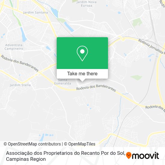 Associação dos Proprietarios do Recanto Por do Sol map