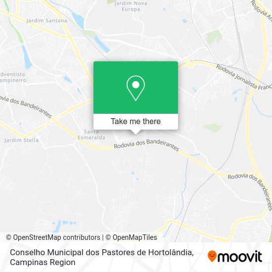 Conselho Municipal dos Pastores de Hortolândia map