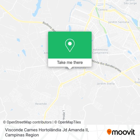 Visconde Carnes Hortolândia Jd Amanda II map