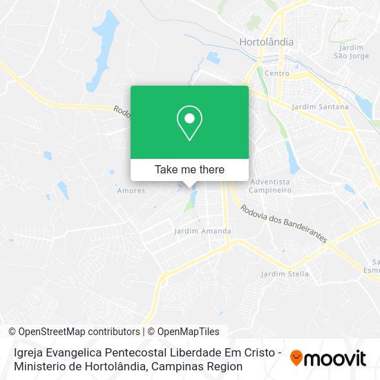 Igreja Evangelica Pentecostal Liberdade Em Cristo - Ministerio de Hortolândia map