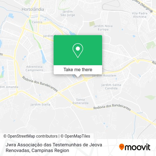 Jwra Associação das Testemunhas de Jeova Renovadas map
