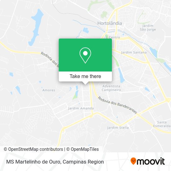 MS Martelinho de Ouro map