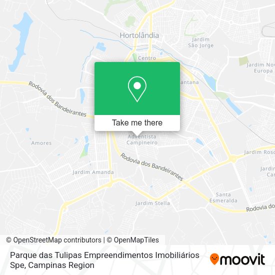 Parque das Tulipas Empreendimentos Imobiliários Spe map
