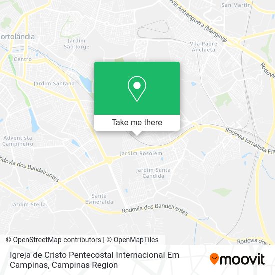 Igreja de Cristo Pentecostal Internacional Em Campinas map
