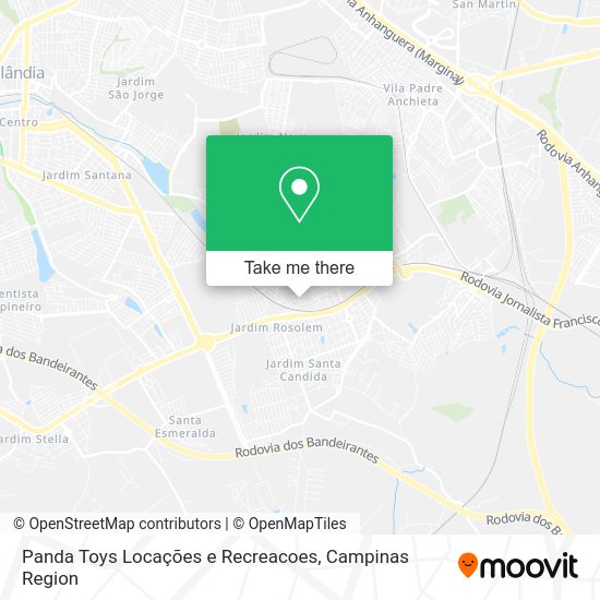 Panda Toys Locações e Recreacoes map