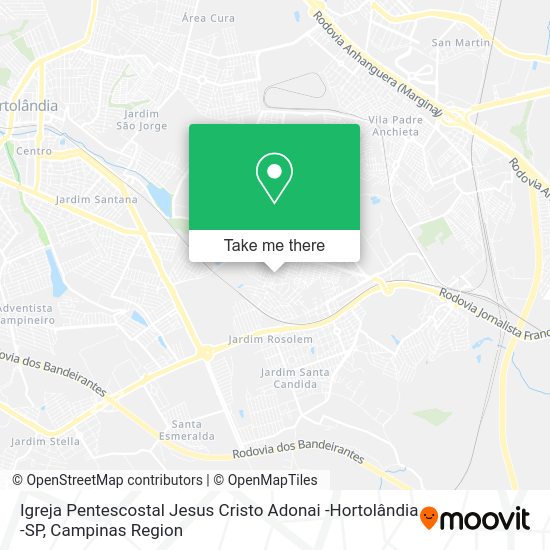 Igreja Pentescostal Jesus Cristo Adonai -Hortolândia -SP map