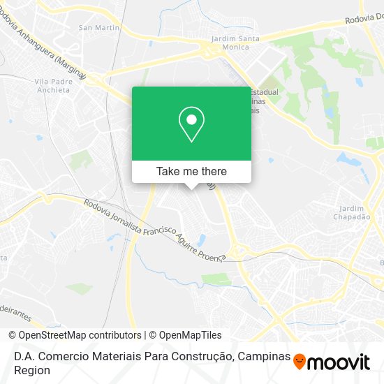 D.A. Comercio Materiais Para Construção map