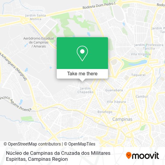 Núcleo de Campinas da Cruzada dos Militares Espiritas map