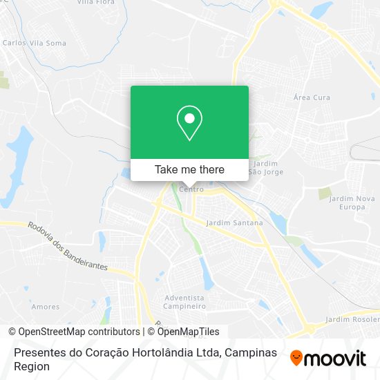 Presentes do Coração Hortolândia Ltda map