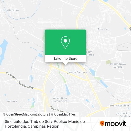 Sindicato dos Trab do Serv Publico Munic de Hortolândia map
