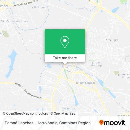 Paraná Lanches - Hortolândia map