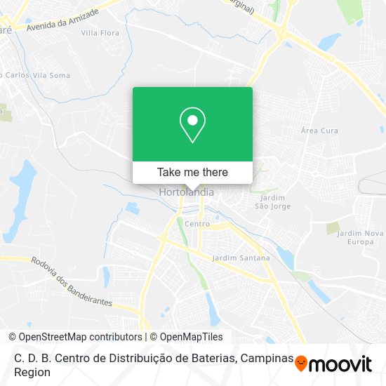 C. D. B. Centro de Distribuição de Baterias map