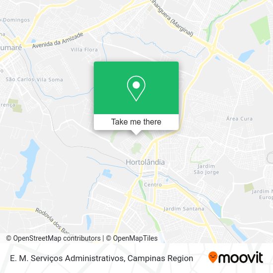 E. M. Serviços Administrativos map