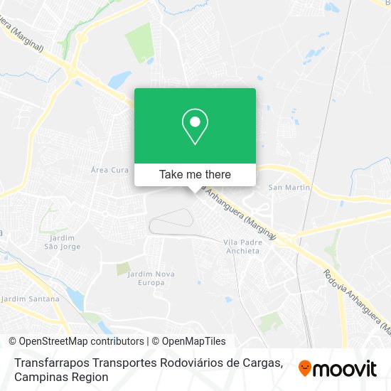 Transfarrapos Transportes Rodoviários de Cargas map