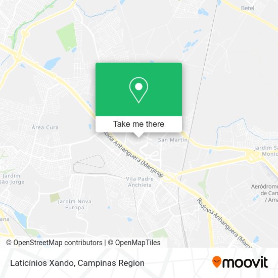 Laticínios Xando map