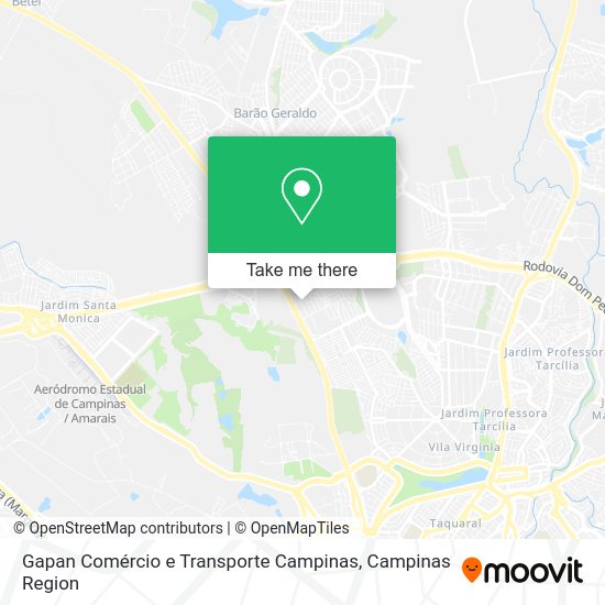 Gapan Comércio e Transporte Campinas map