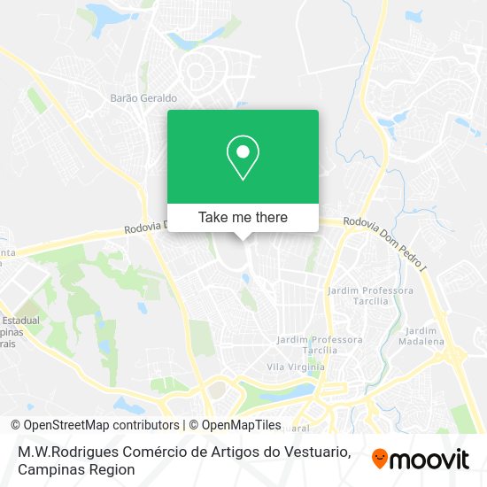 M.W.Rodrigues Comércio de Artigos do Vestuario map