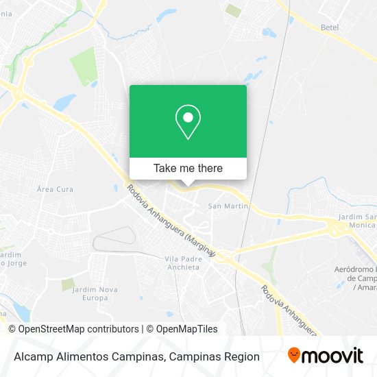 Alcamp Alimentos Campinas map