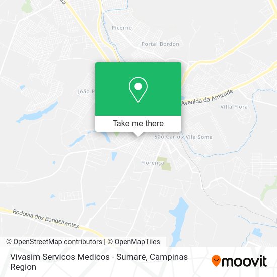 Vivasim Servicos Medicos - Sumaré map