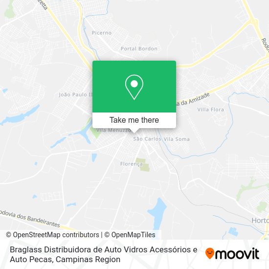 Braglass Distribuidora de Auto Vidros Acessórios e Auto Pecas map