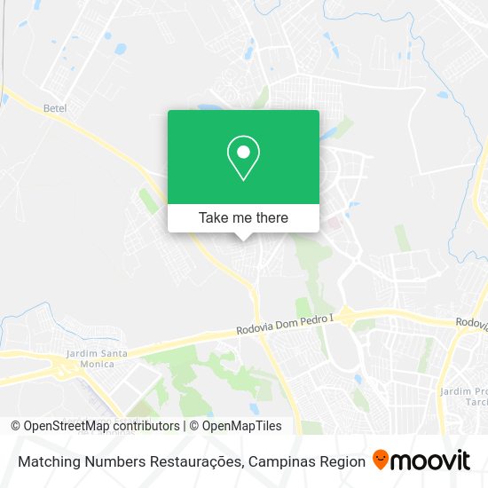 Matching Numbers Restaurações map