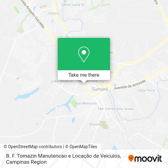 B. F. Tomazin Manutencao e Locação de Veiculos map