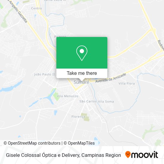 Gisele Colossal Óptica e Delivery map