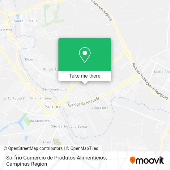 Sorfrio Comércio de Produtos Alimenticios map