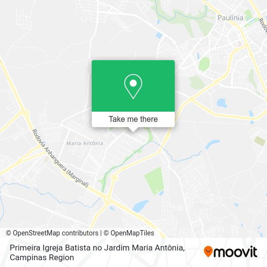 Primeira Igreja Batista no Jardim Maria Antônia map