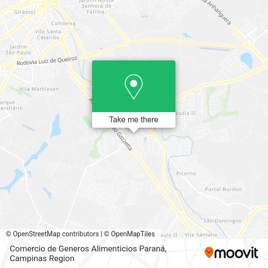 Mapa Comercio de Generos Alimenticios Paraná