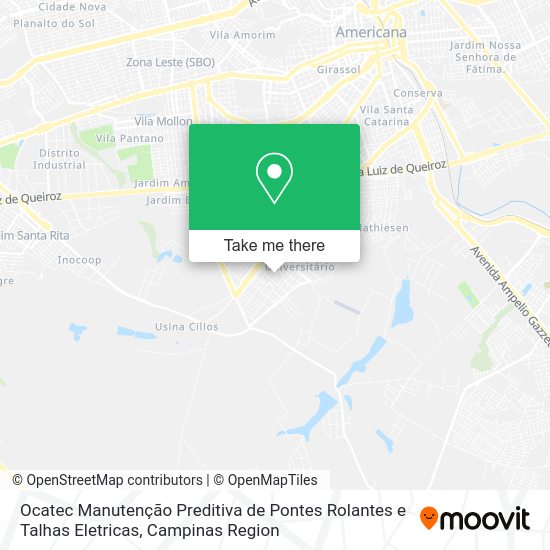 Ocatec Manutenção Preditiva de Pontes Rolantes e Talhas Eletricas map