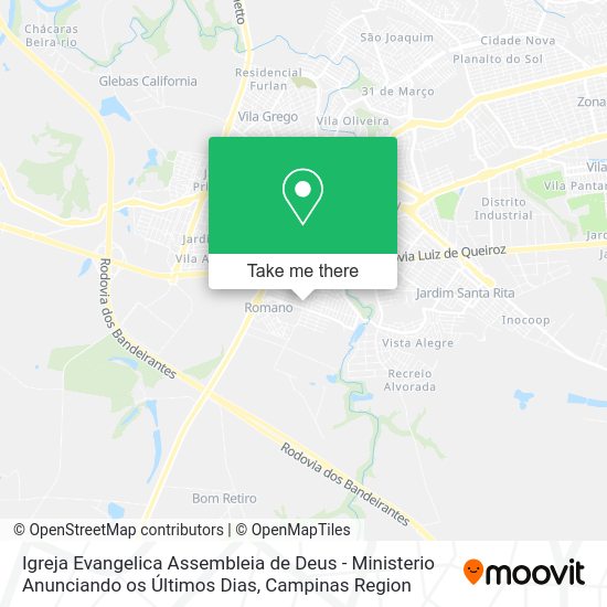 Igreja Evangelica Assembleia de Deus - Ministerio Anunciando os Últimos Dias map