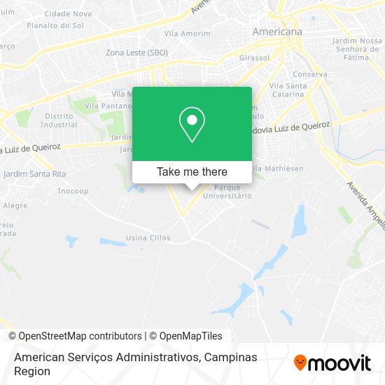 American Serviços Administrativos map
