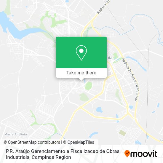 P.R. Araújo Gerenciamento e Fiscalizacao de Obras Industriais map