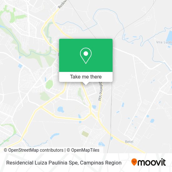 Residencial Luiza Paulínia Spe map