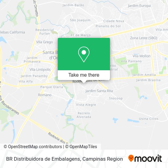 BR Distribuidora de Embalagens map