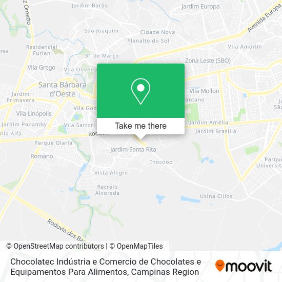 Chocolatec Indústria e Comercio de Chocolates e Equipamentos Para Alimentos map