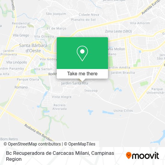 Bc Recuperadora de Carcacas Milani map