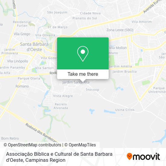 Associação Biblica e Cultural de Santa Barbara d'Oeste map